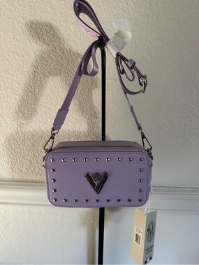 Valentino Orlandi Lavender Studded Mini Crossbody Bag